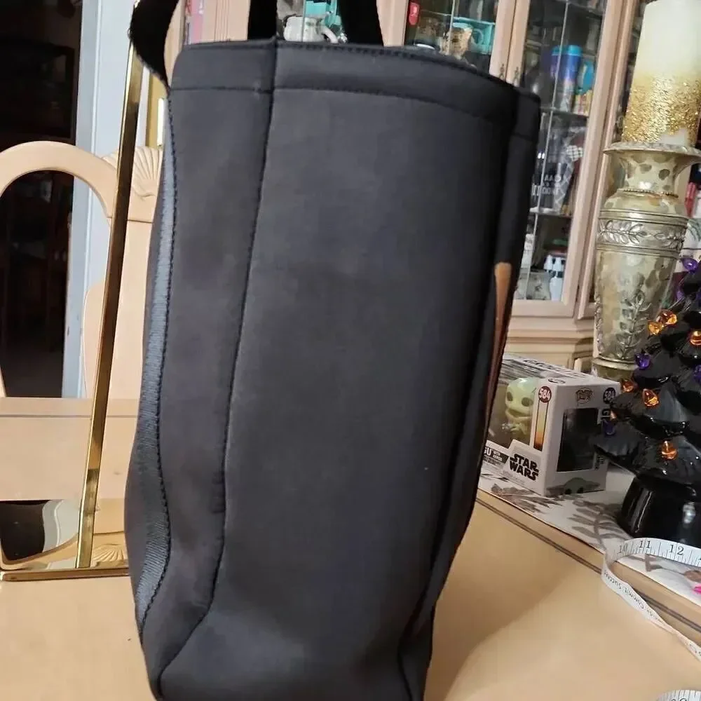 Victoria's Secret black and gold insulated neoprene tote